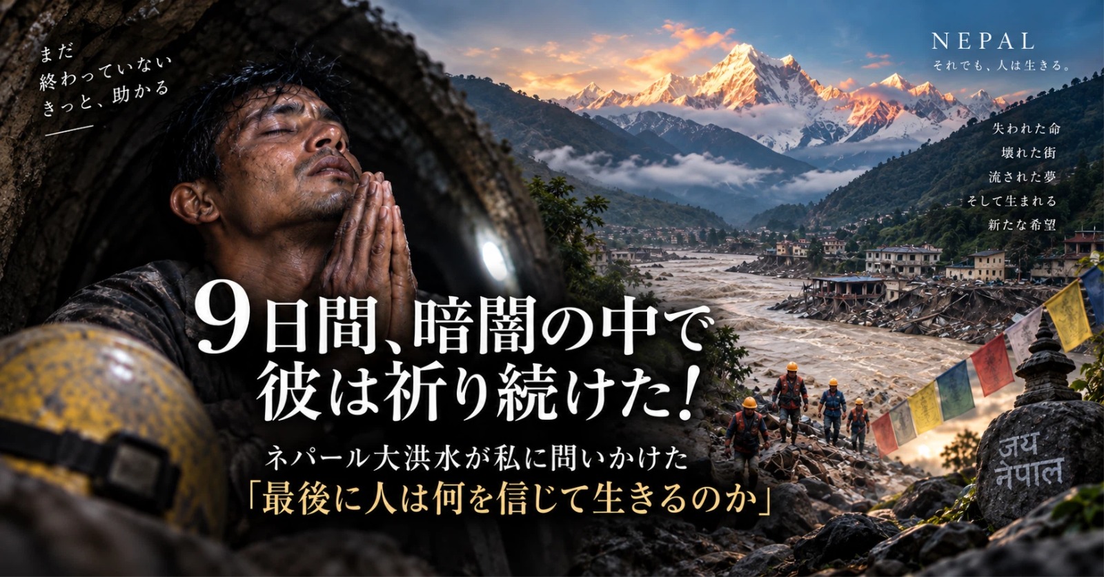 For nine days, he prayed in the darkness! The Nepal floods asked me: "What will people ultimately believe in to live for?"